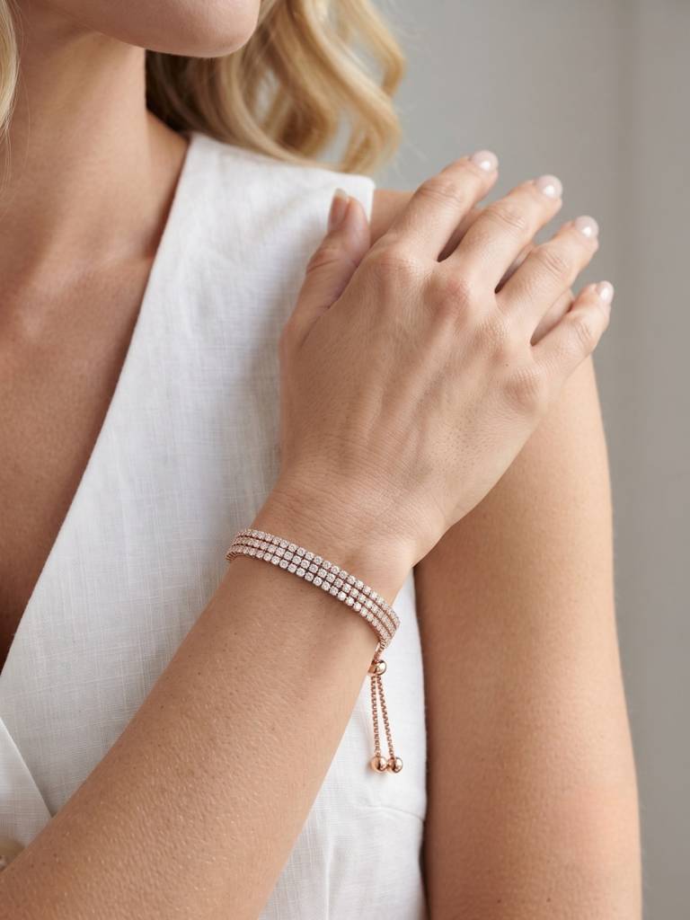 925 Silver Roselle Radiance Bracelet For Women : BR-71