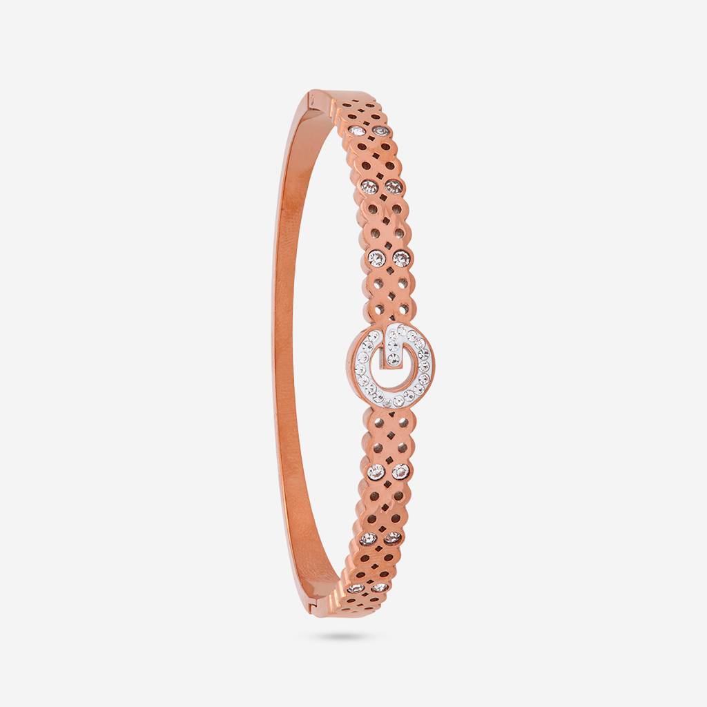White Rose Gold - Plated Casual Wear Trendy Kada - 464293 : 464293
