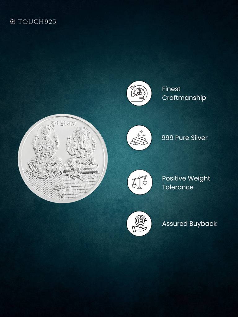 1G Lakshmi Ganesha 999 Silver Coin : AUC883