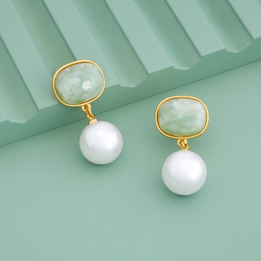 Gold - Plated Casual Wear Trendy Earring - 451033 : 451034
