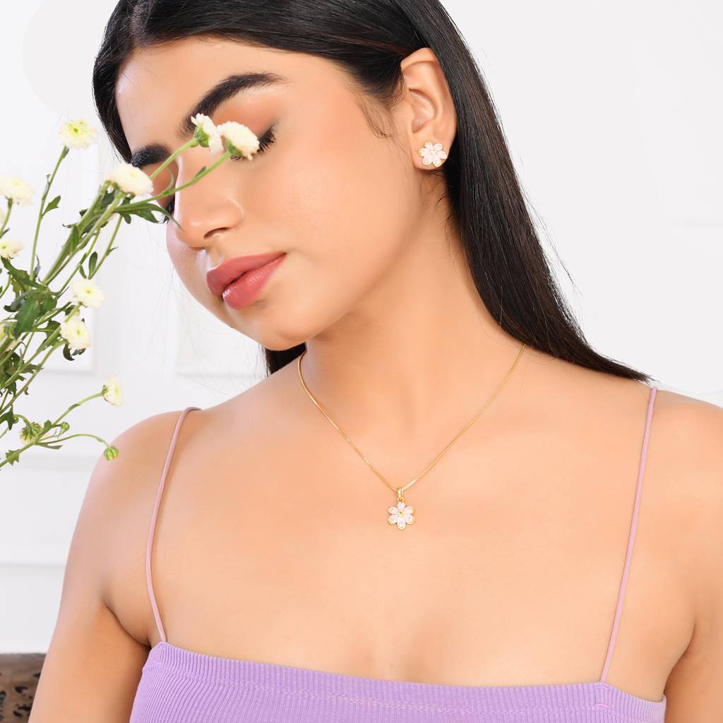 Flower Fantasy Pastel Pink Pendant Set : 8905124529029