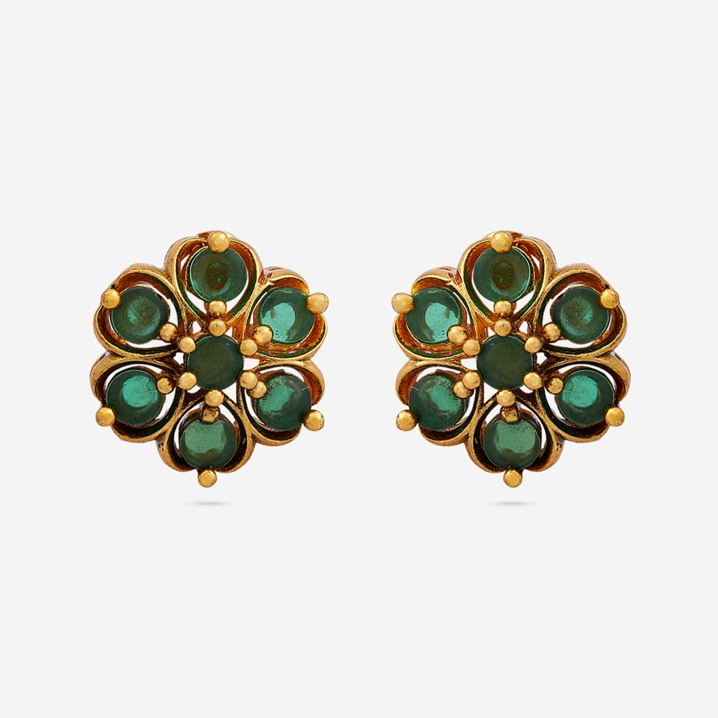 Gold - Plated Festive Antique Earring - 440696 : 440698