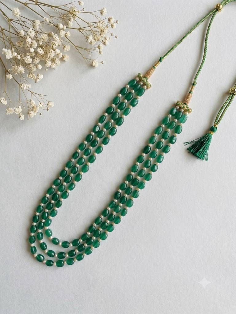 Quartz Semi Precious Gemstone And Pearl Necklace : KJ-EEE-008
