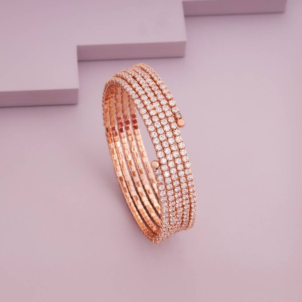 White - Plated Casual Wear Trendy Kada - 464420 : 464421