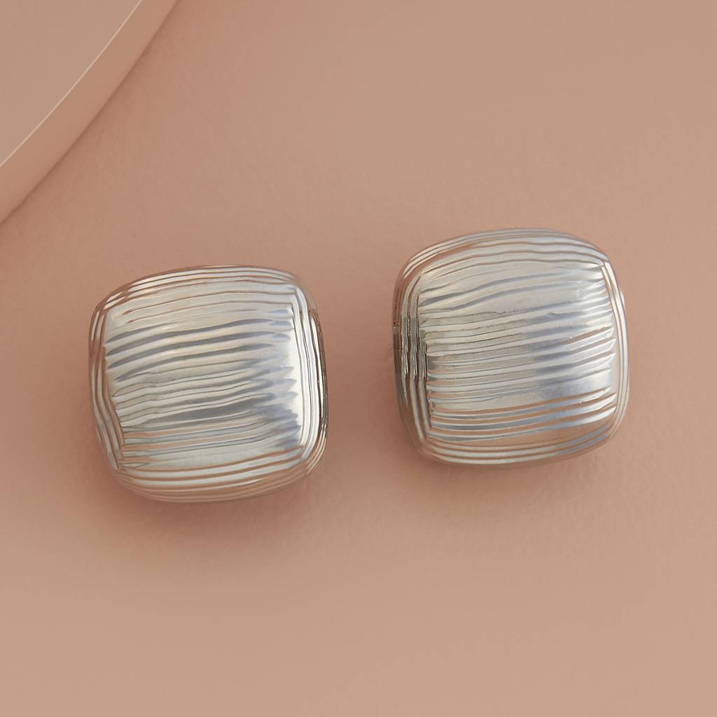 Rhodium - Plated Casual Wear Trendy Earring - 438375 : 438375