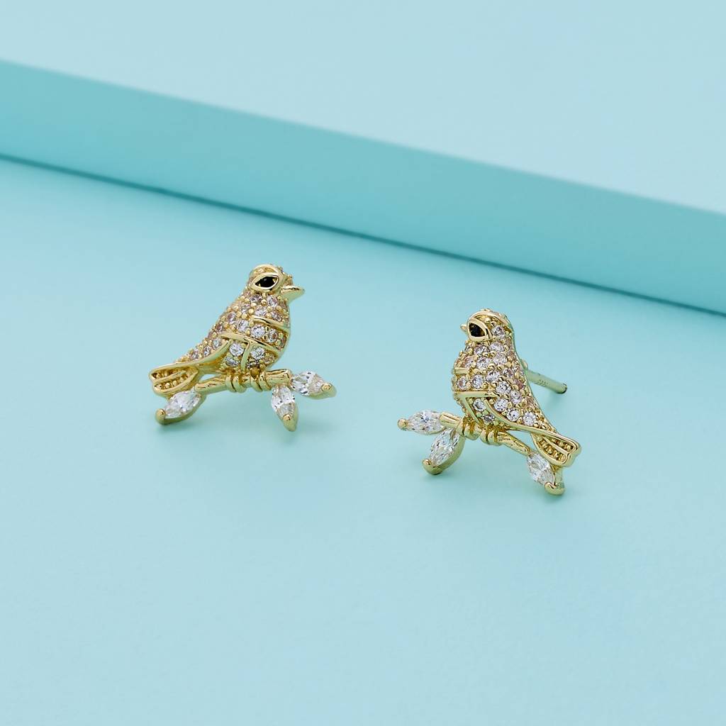 White Gold - Plated Casual Wear Trendy Zircon Earring - 460358 : 460358