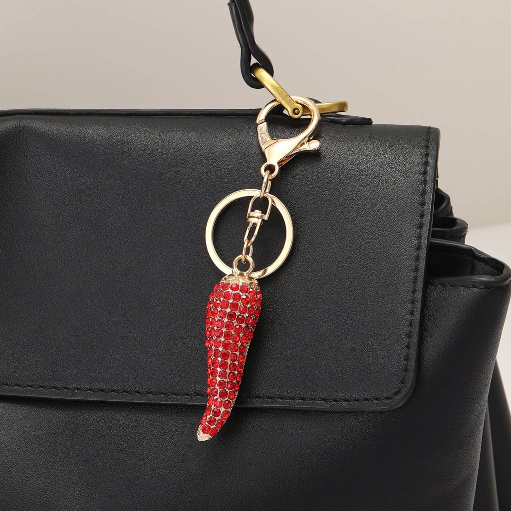 Studded Chilly Bag And Purse Charm : C-BG-0050-G-RD