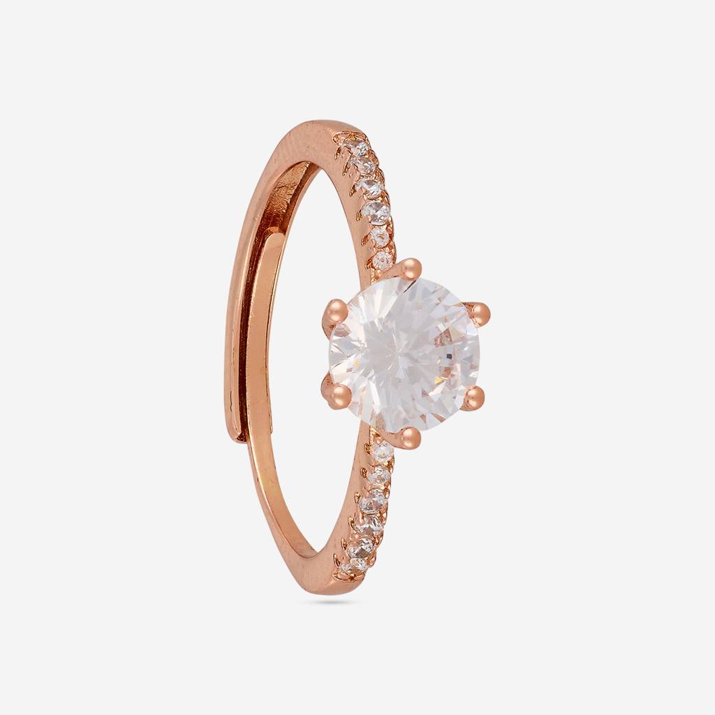 Gold Plated Casual Wear Trendy Zircon Finger Ring - 475398 : 475400