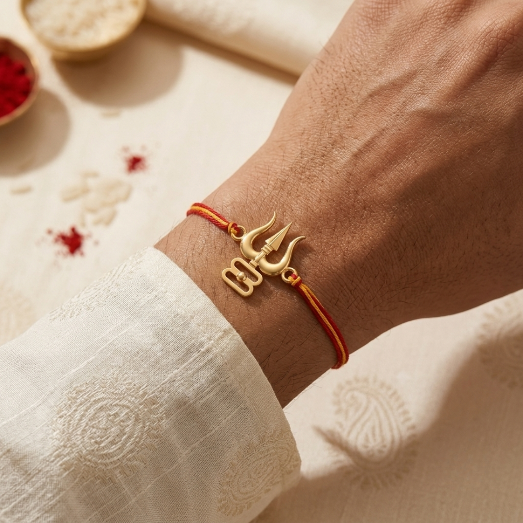 Shiva 925 Sterling Silver Rakhi For Brother : RB-0002