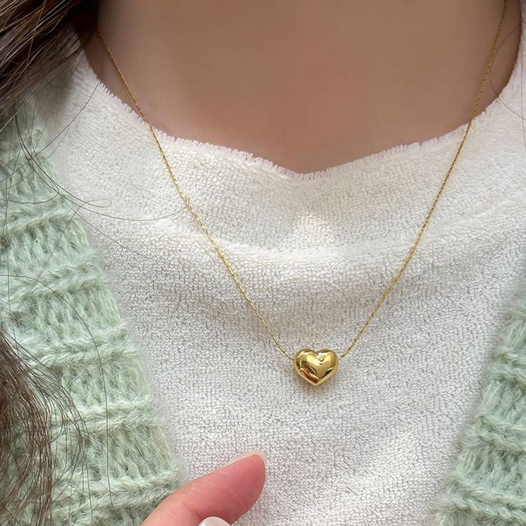 Heart Shape Pendant Chain Necklace Fashion Jewellery For Women & Girls : PX9P79G