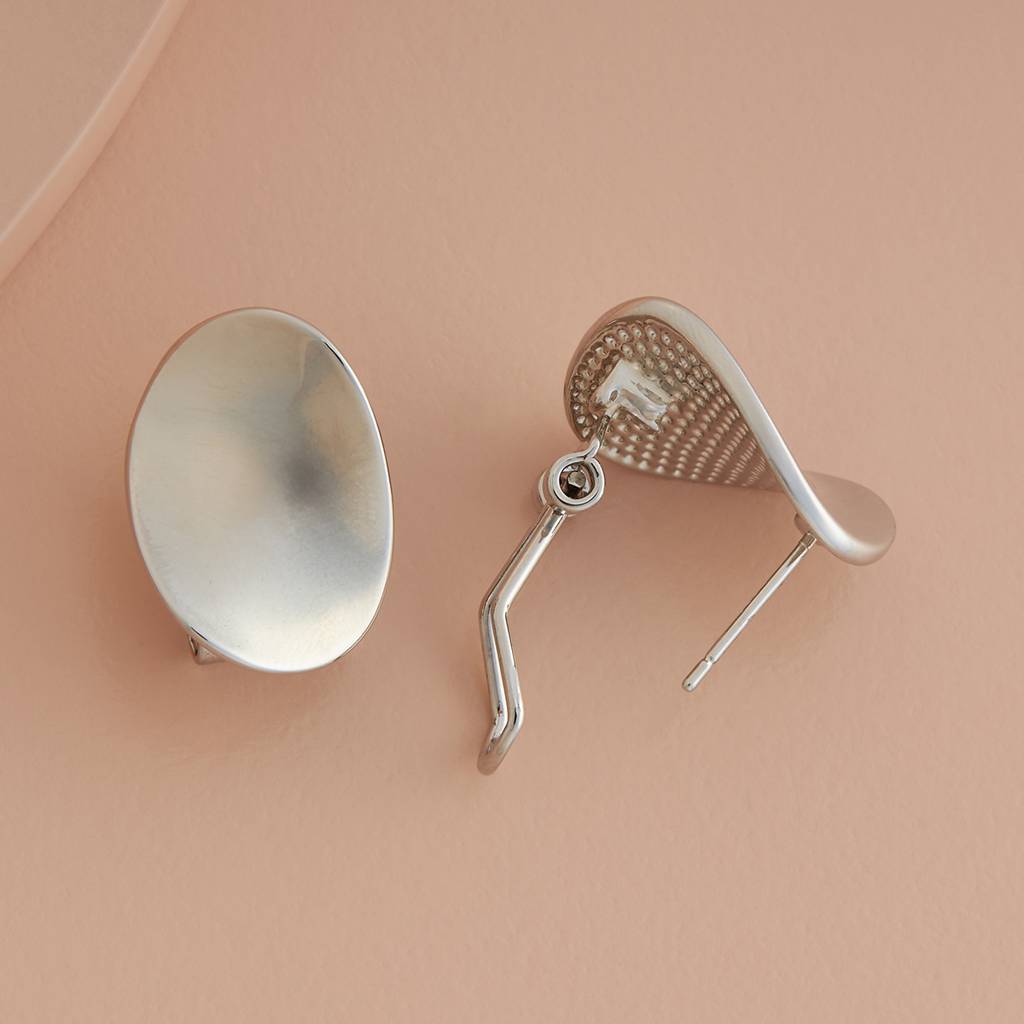Rhodium - Plated Casual Wear Trendy Earring - 438185 : 438185