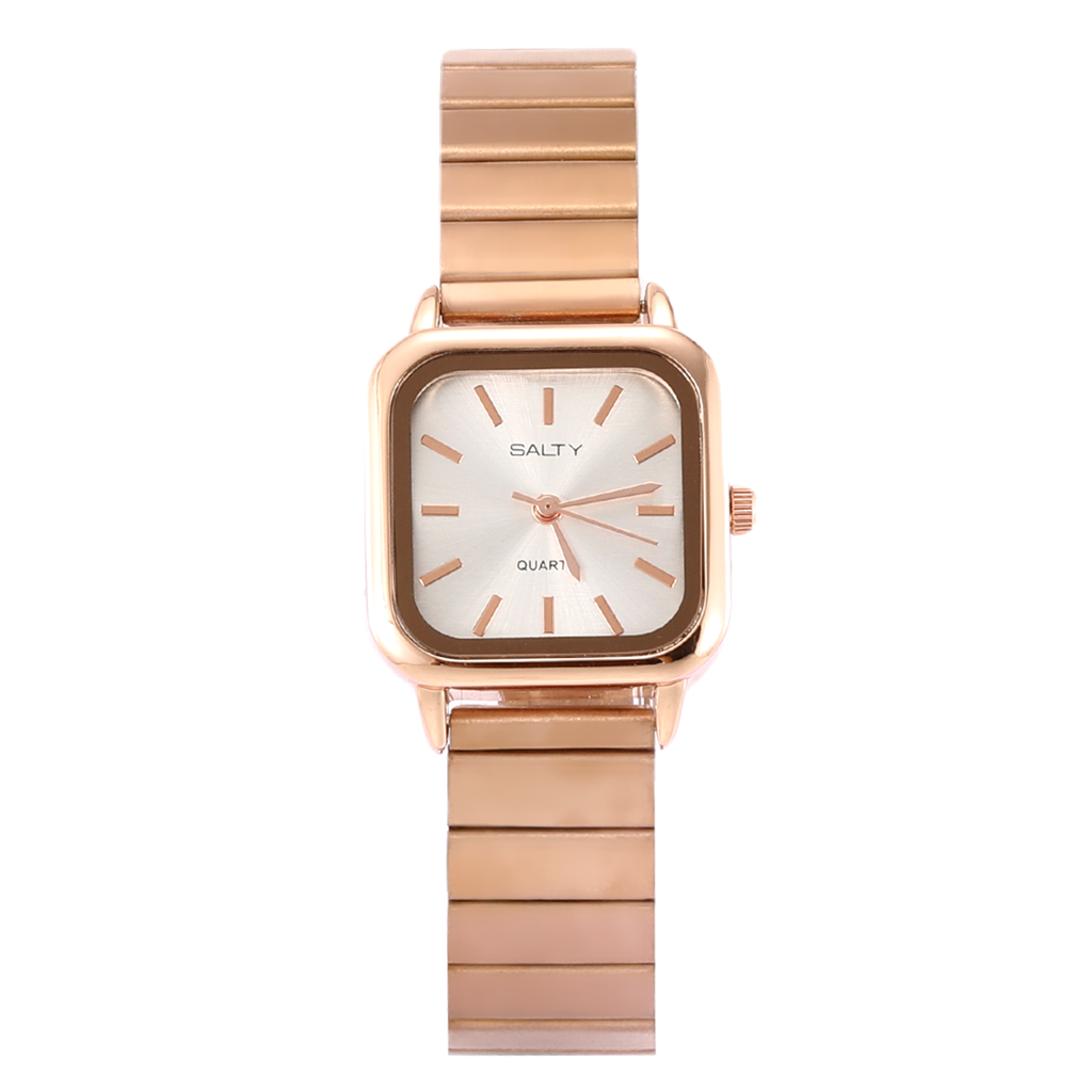 White Dial Rose Gold Analog Watch For Women : WT-S-0010-RG-WH