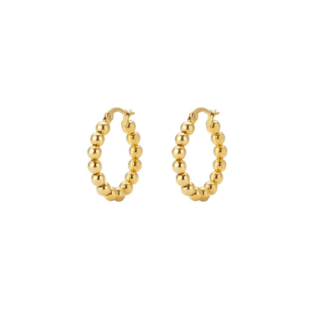 Beaded Arc Hoop Earrings : ER0509