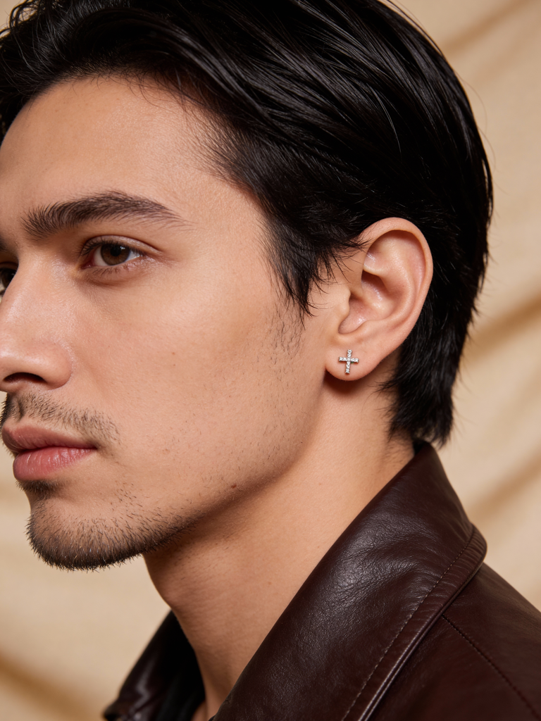 Silver Mark Stud : Z-MN-ER-02