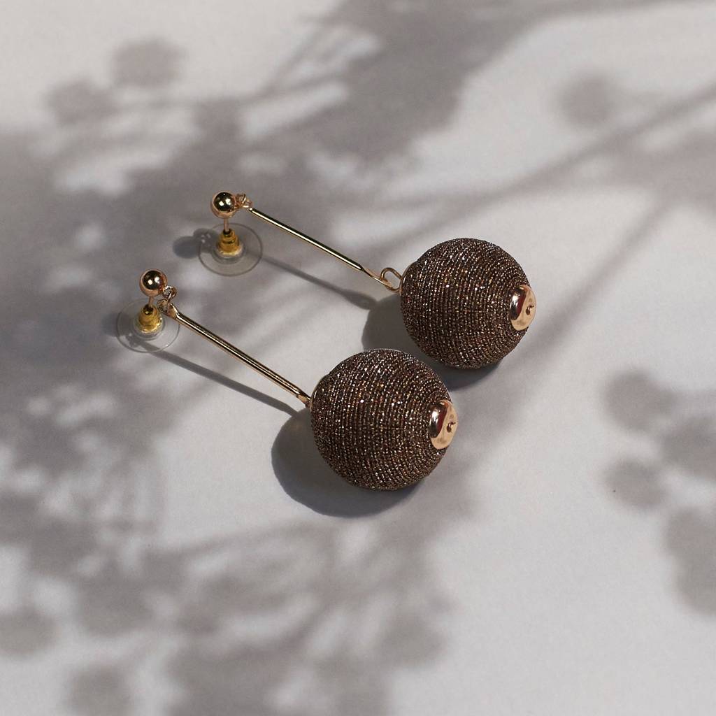 Glam Drops Earrings : ES14267-G-BRN