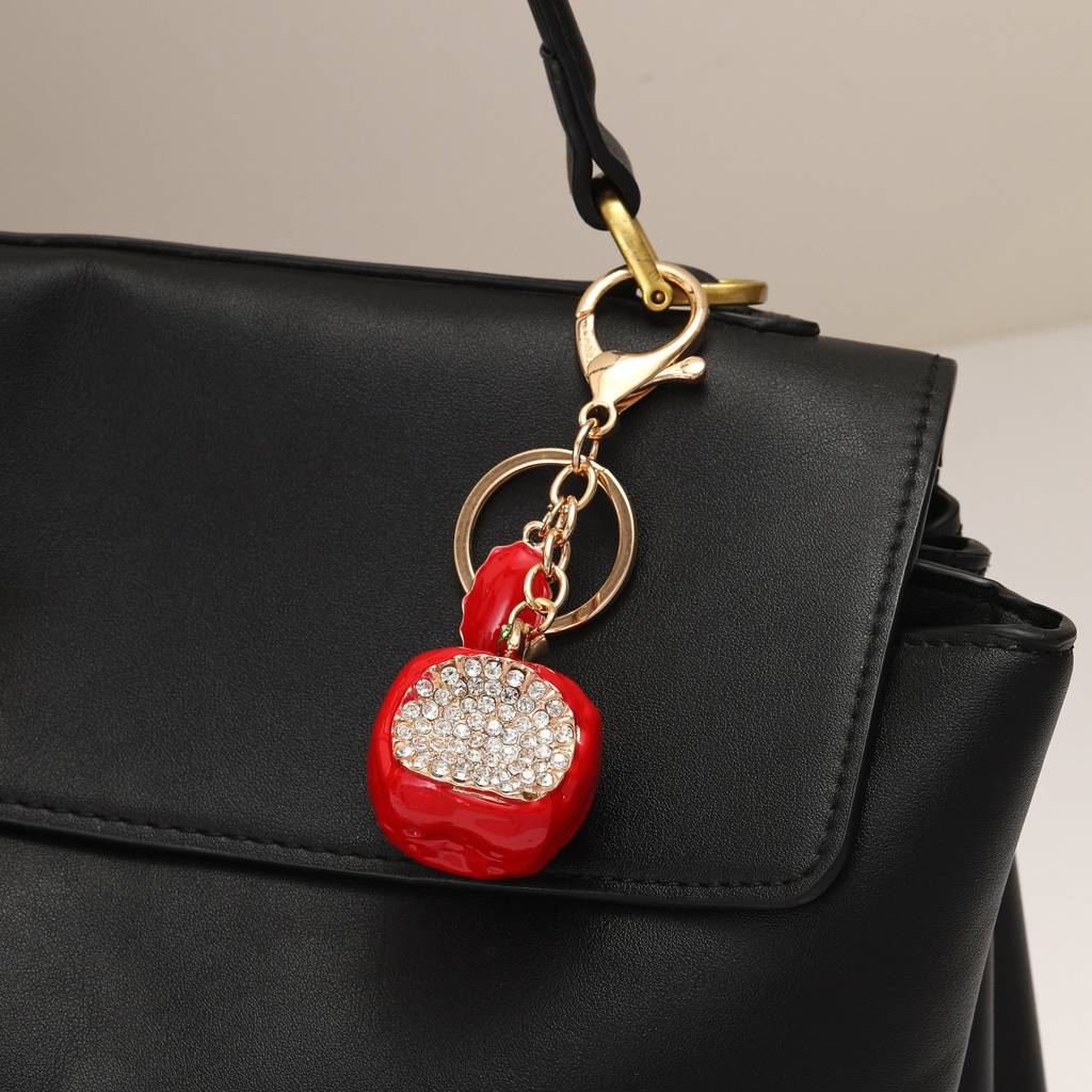 Apple Bag Charm For Girls : C-BG-0052-G-RD