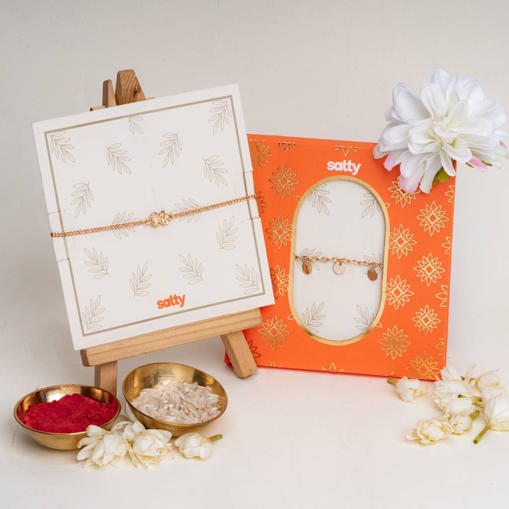 Owl And Coin Charm Rakhi Bandhan Lumba Rakhi For Bhaiya And Bhabhi : BS14923-1223-G-BB-SL-OR
