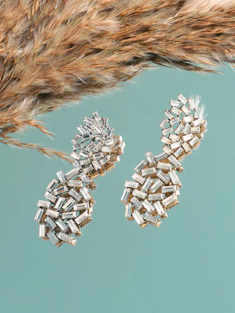 Shanika-Gold Plated Designer Stone Party Drop Earring For Women : SOHEAR4814