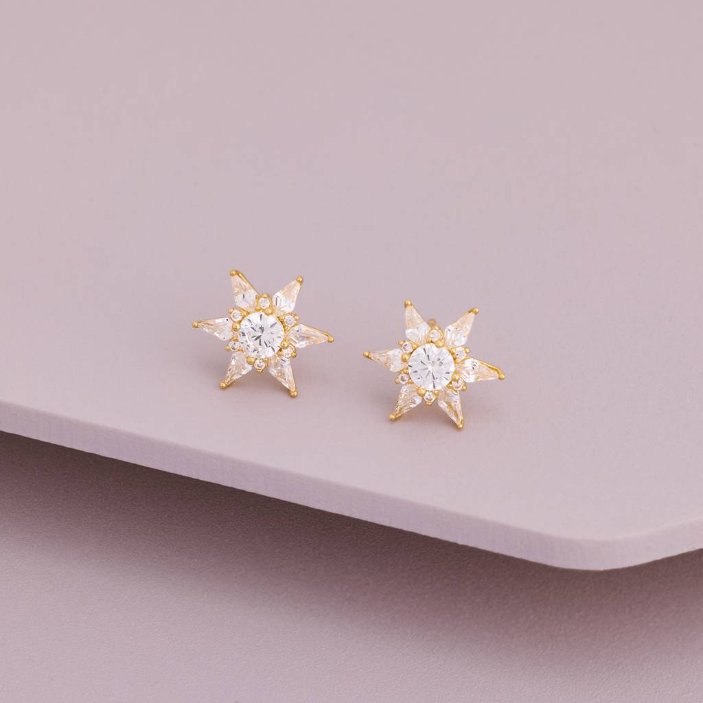 White Gold - Plated Casual Wear Trendy Zircon Earring - 460368 : 460368