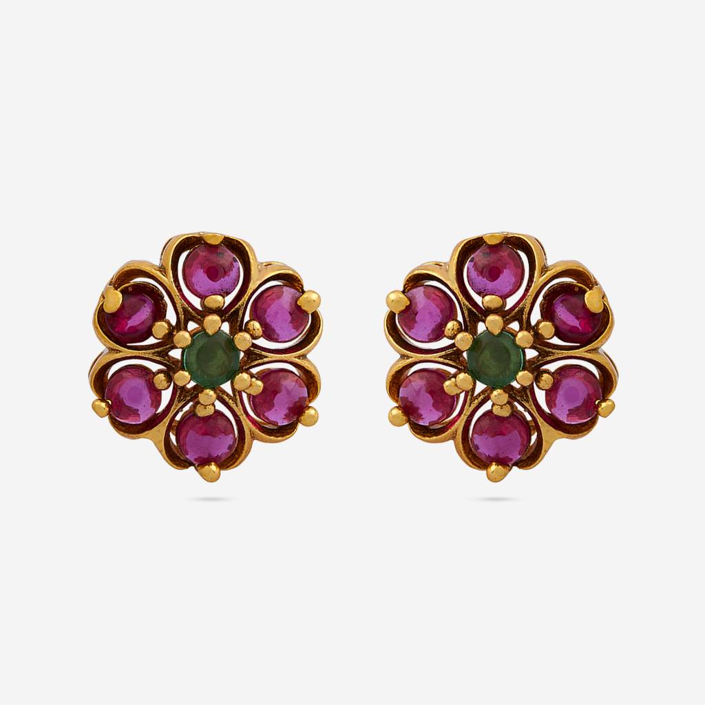 Gold - Plated Festive Antique Earring - 440696 : 440696