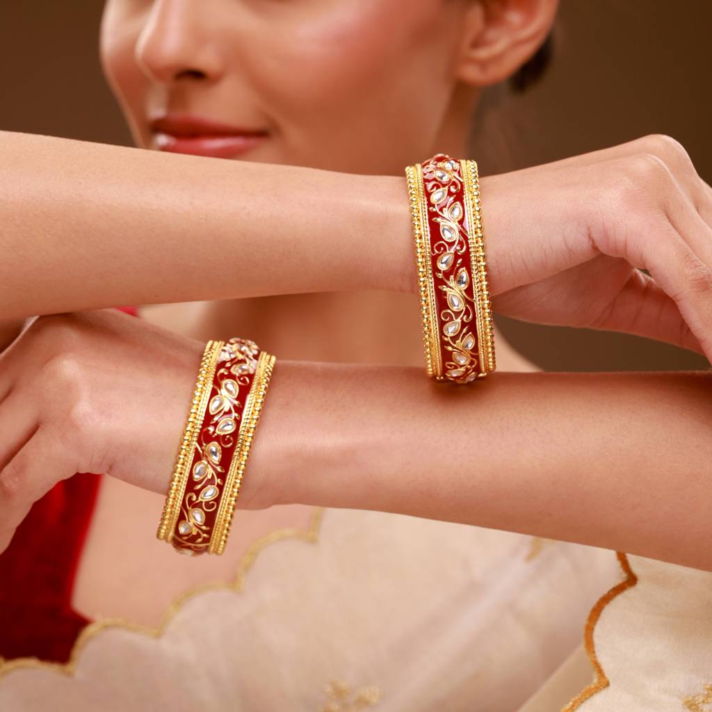 Queens Of Rajasthan Zariya Openable Bangles : 8905124574418