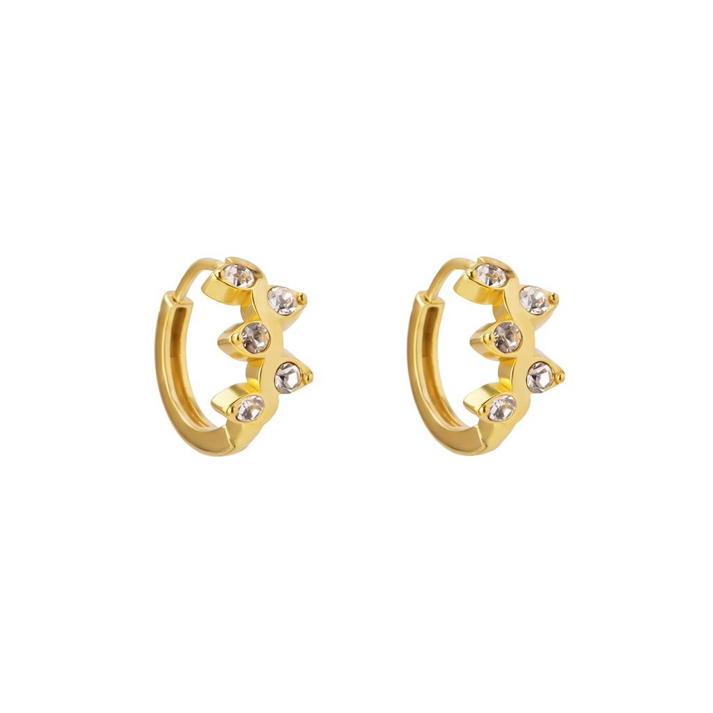 Frost Petal Hoop Earrings : ER0549