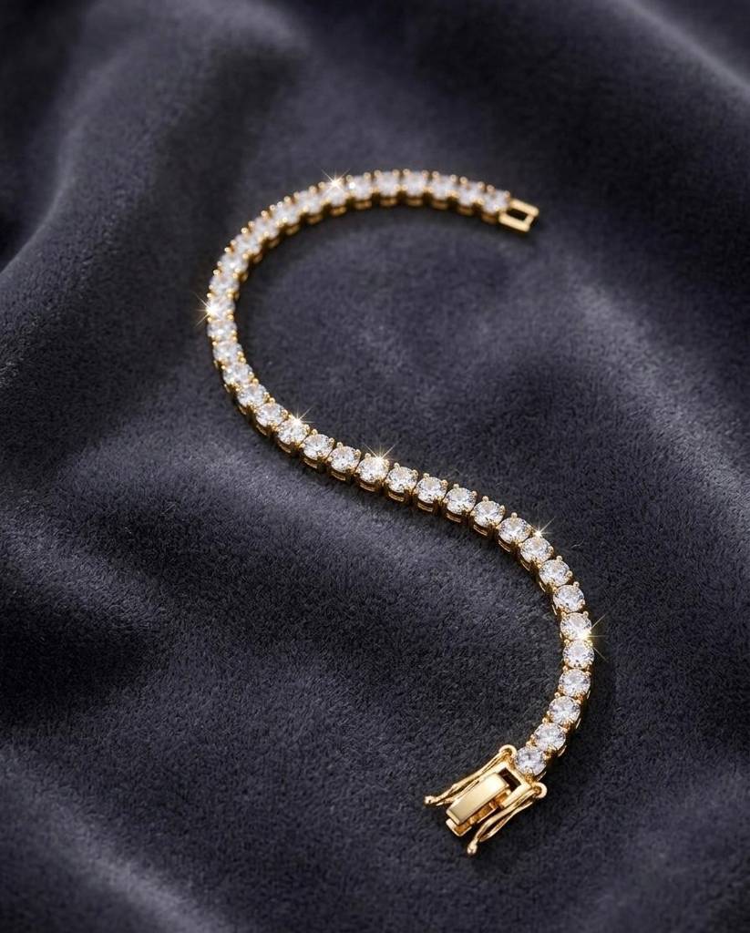 18K Gold Plated Tara Classic Tennis Bracelet : BGC025
