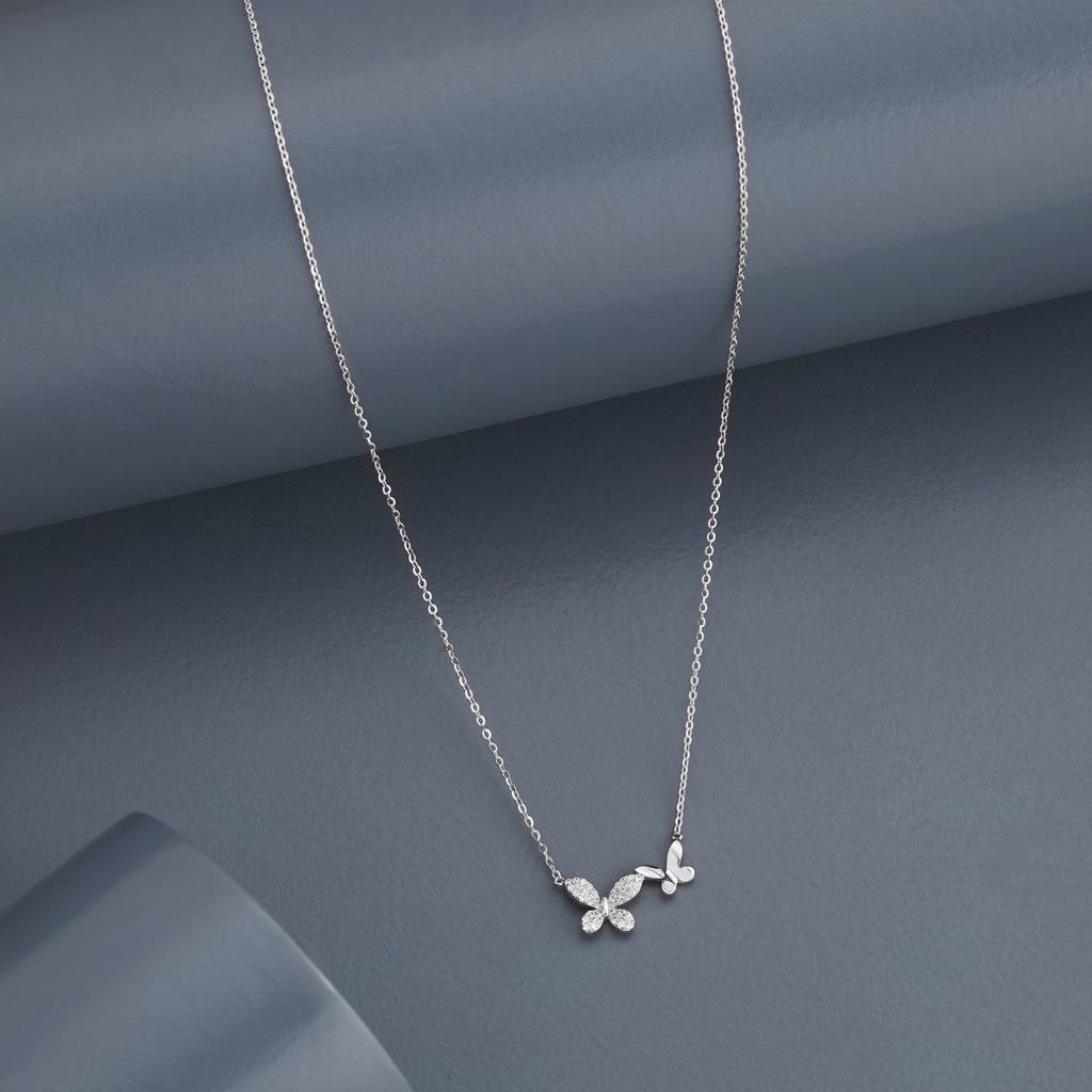 Office Wear Silver Necklace - 465476 : 465477
