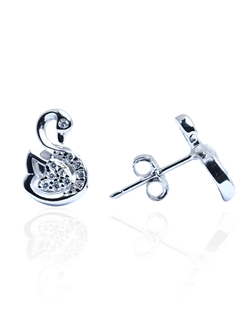 925 Sterling Silver Swan Grace Jewellery Set With Chain : SMK-PD-SET-011-CHN