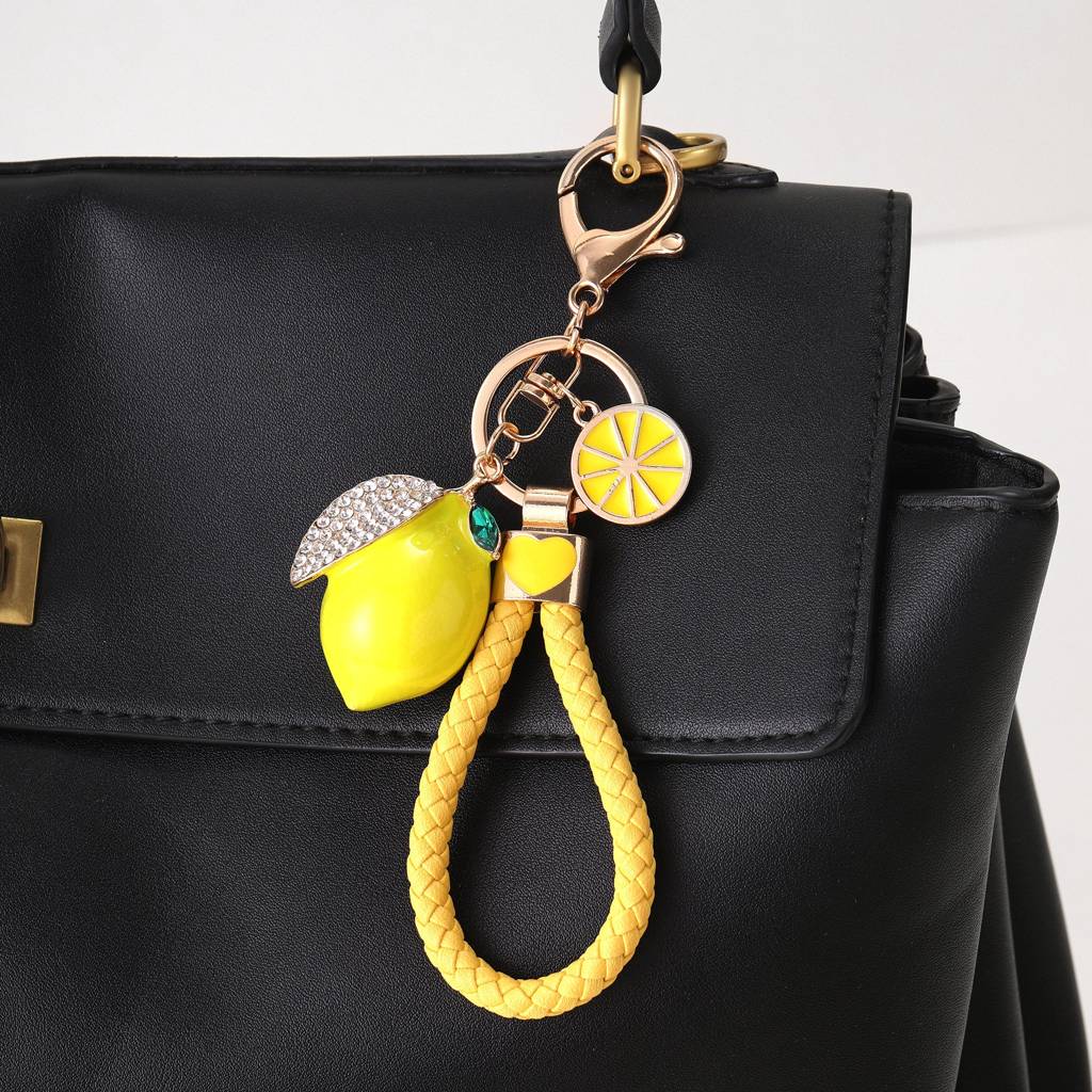 Zestie Lemon Bag Charm : C-BG-0043-G-YL