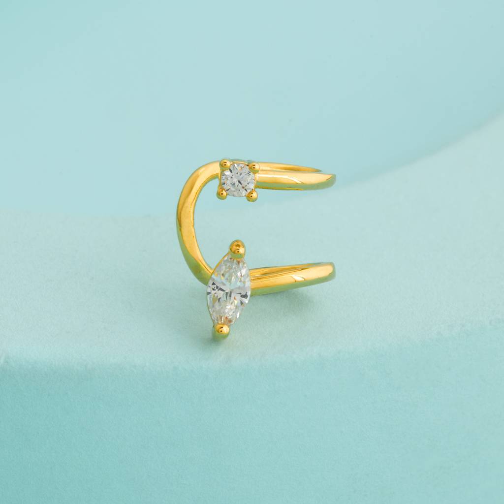 White Gold - Plated Casual Wear Trendy Zircon Earring - 460556 : 460556