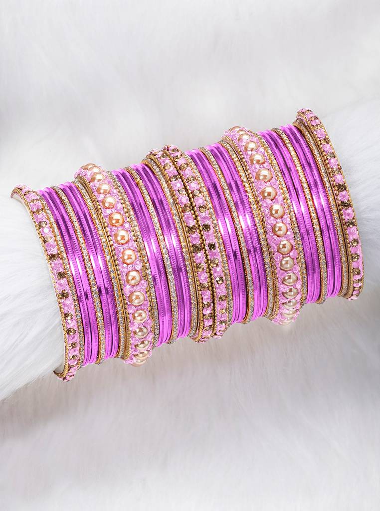 Metal Chuda Bangle Set For Women Wedding Bridal Indian Traditional Ethnic Jewellery : PF51B42PK