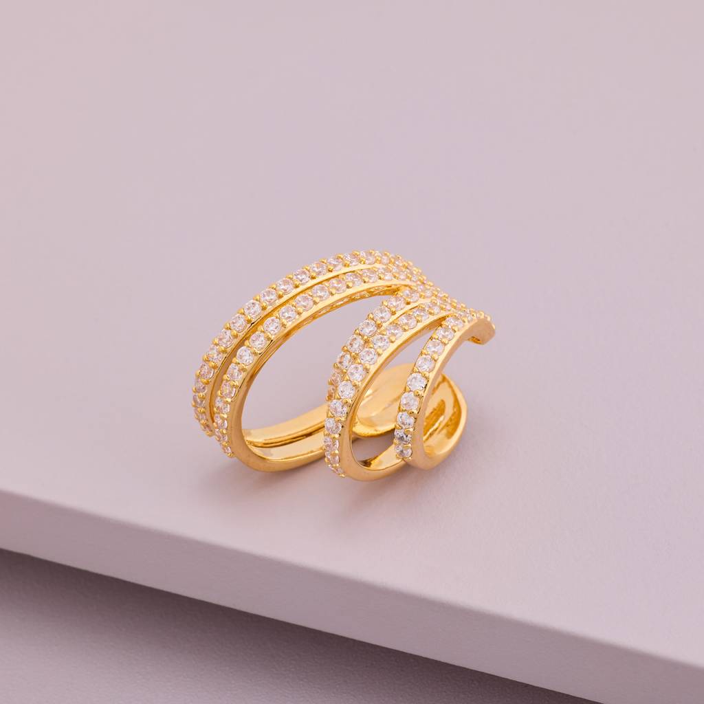 White Gold - Plated Casual Wear Trendy Zircon Earring - 460214 : 460214