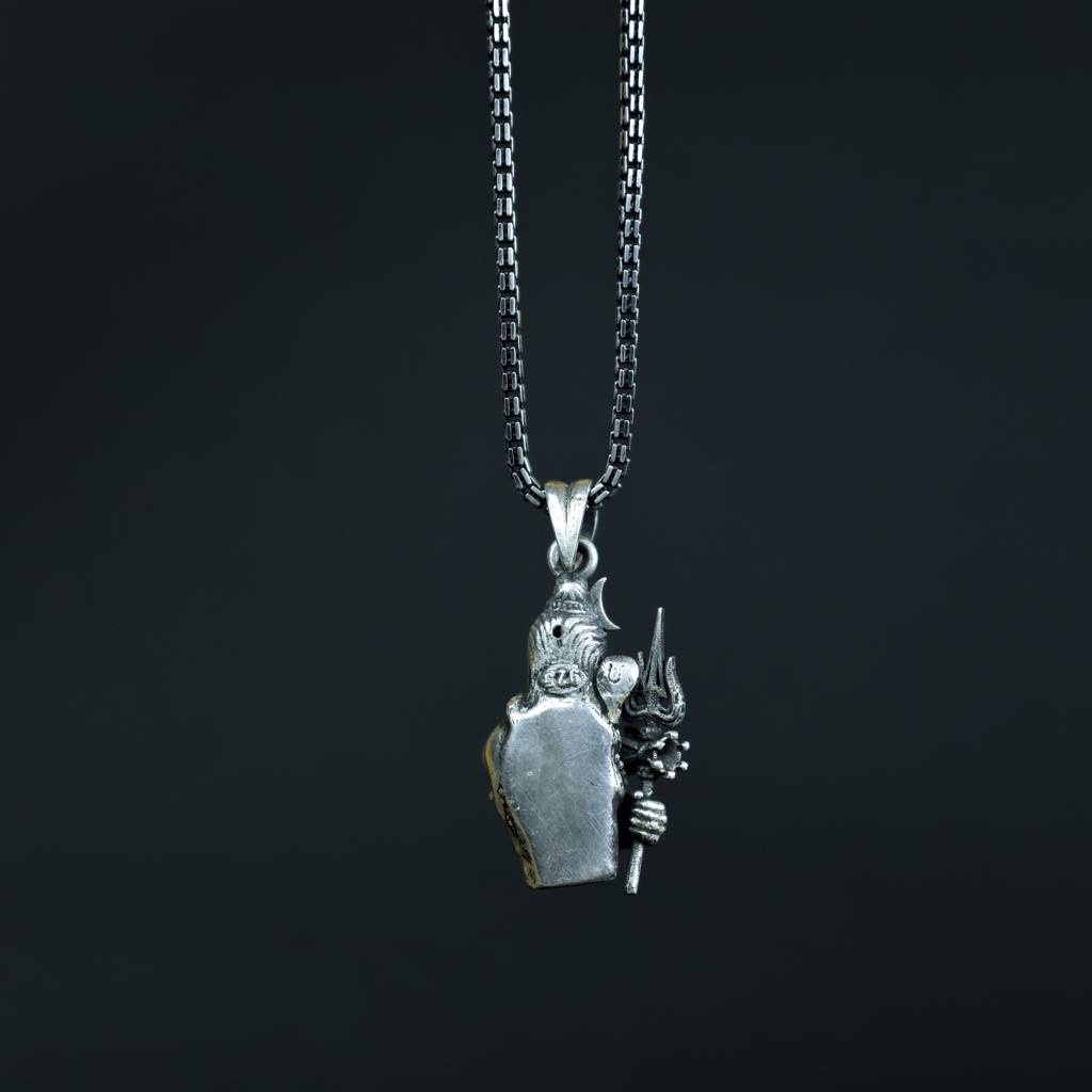 Shivji 3D Silver Pendant : ZV-PEN-SHV-033