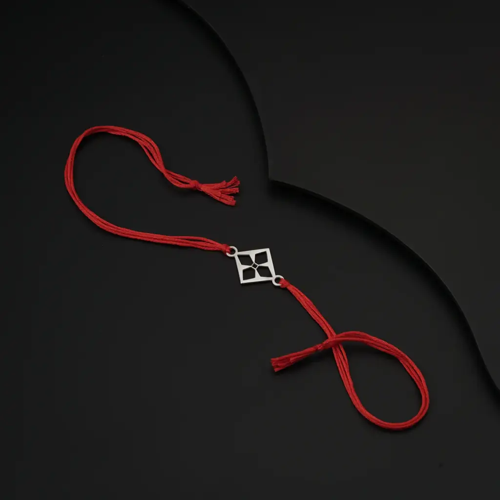 Silver Laser Cut Rakhi : 79947159