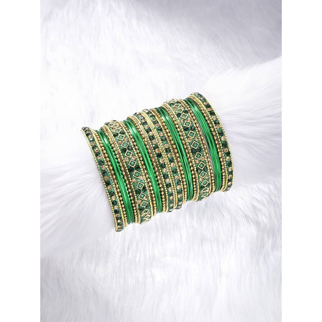 Metal Chuda Bangle Set Navratri Gift For Women Indian Traditional Ethnic Jewellery : PF51B40G