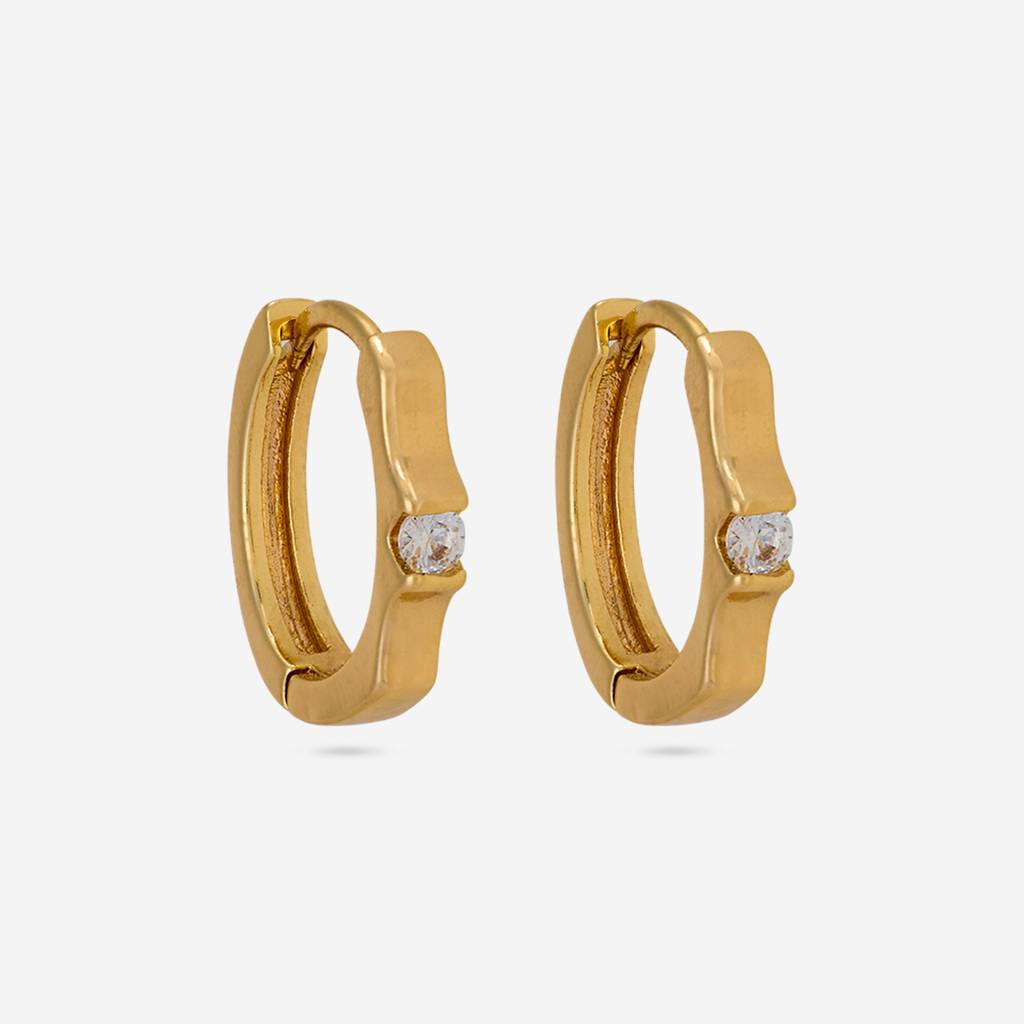 White Gold - Plated Casual Wear Trendy Zircon Earring - 460332 : 460332