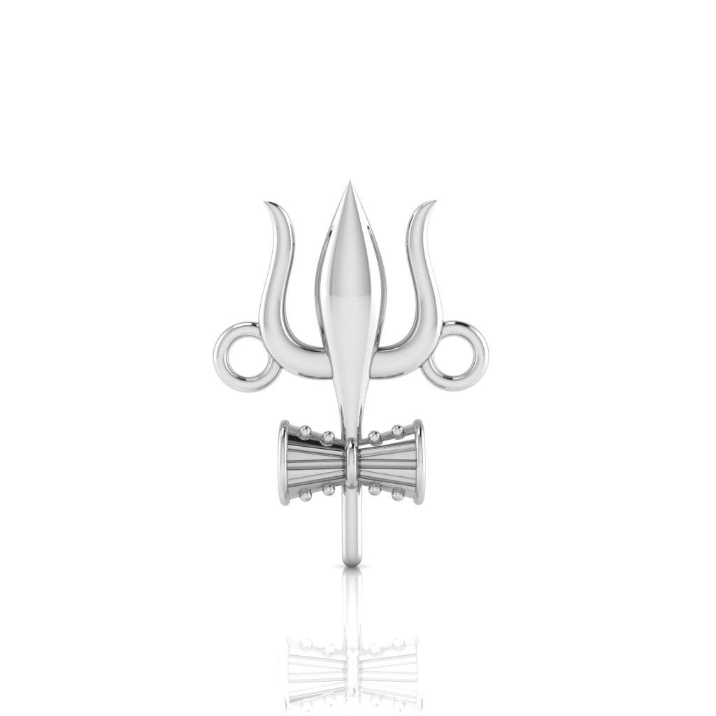 Trishul 925 Sterling Silver Rakhi For Brother : RB-0020