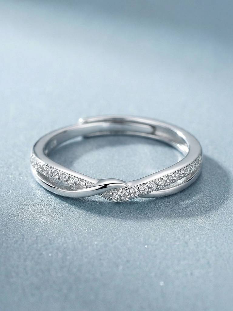 Minimal Radiance 925 Sterling Silver Ring For Women : RGIS0063-A