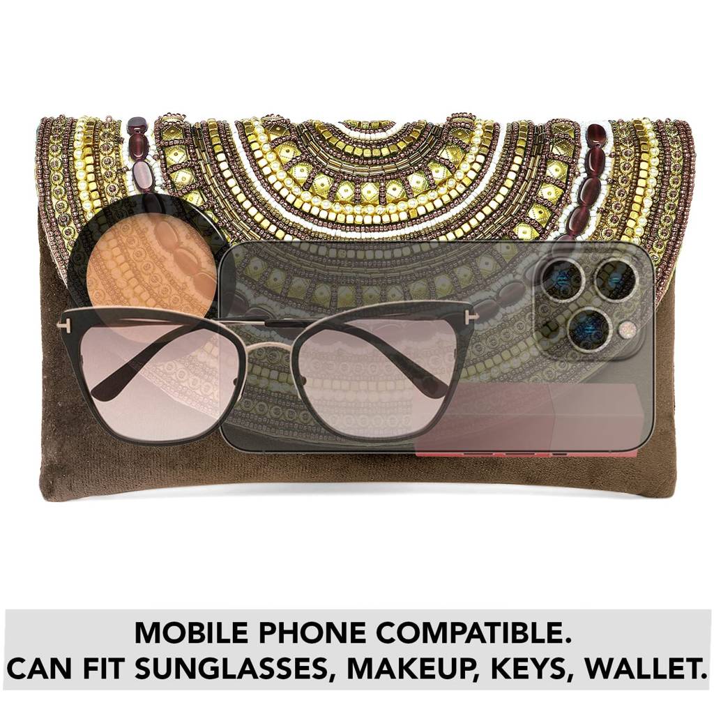 Clutch Purses For Women Wedding Handmade Evening Handbags Party Bridal Clutch (C12Bl) : C12BR