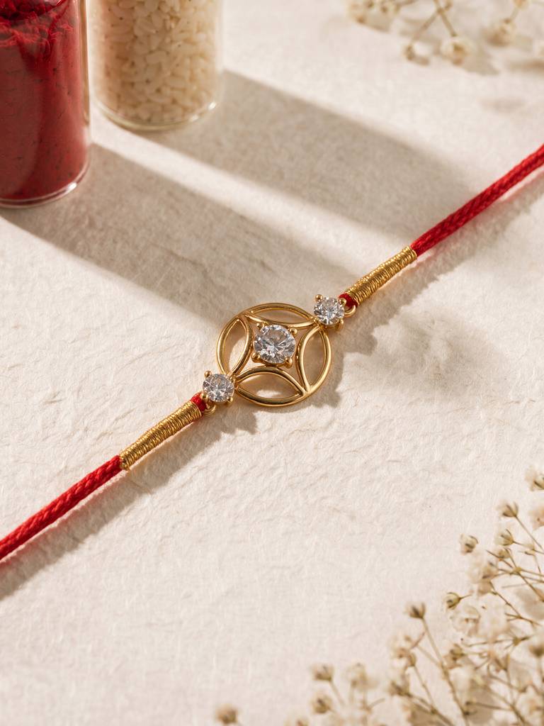Sacred Trinity Fine Silver Rakhi : RKS0017