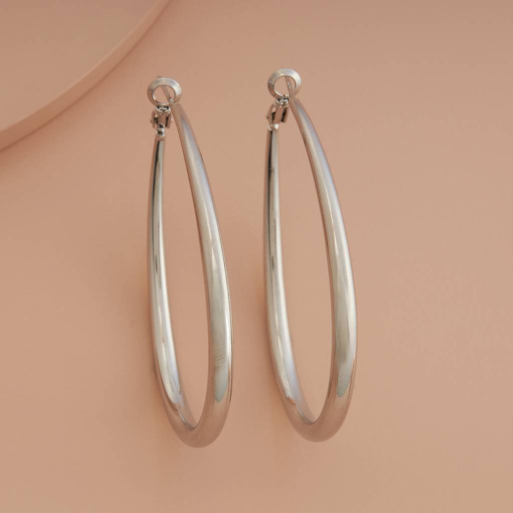 Rhodium - Plated Casual Wear Trendy Earring - 440630 : 440630