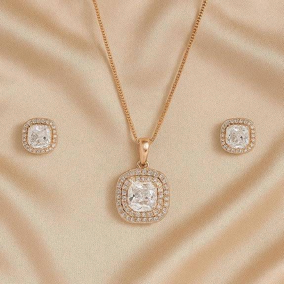 Opulent Ad Pendant Set– Trendy Party Wear : AD-857-RGWEPDER