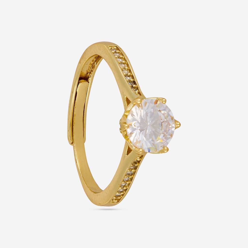 Gold Plated Casual Wear Trendy Zircon Finger Ring - 474316 : 474316