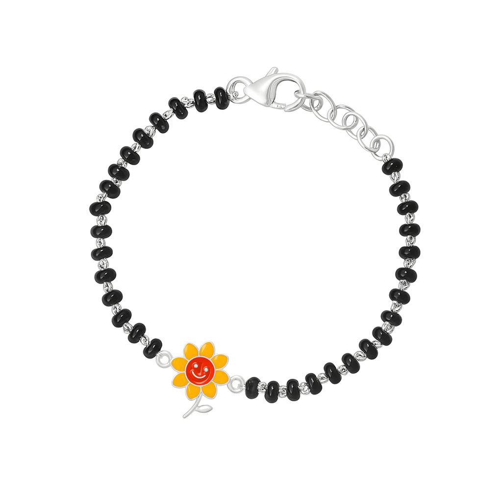 Sunny Smile Flower Nazariya 925 Sterling Silver Bracelets For Baby & Kids : NKBR014001