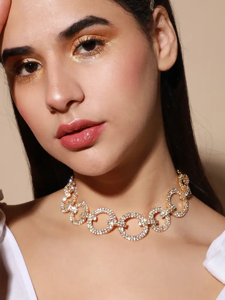 Avayah-Silver Plated Designer Casual Necklace For Women : SOHNCK3429