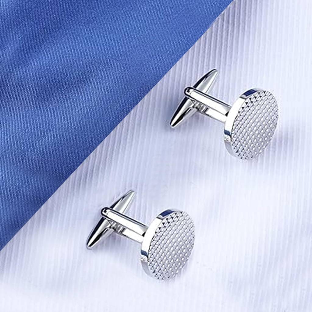 Silver Plated Na Stainless Steel Cufflinks Classic Formal Accessories Jewellery For Men : PX9CL155S