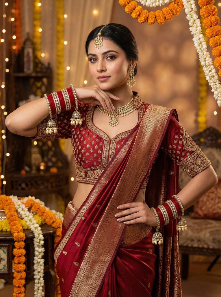 Royal Hanging Kundan Punjabi Wedding Chuda : HB-50-24