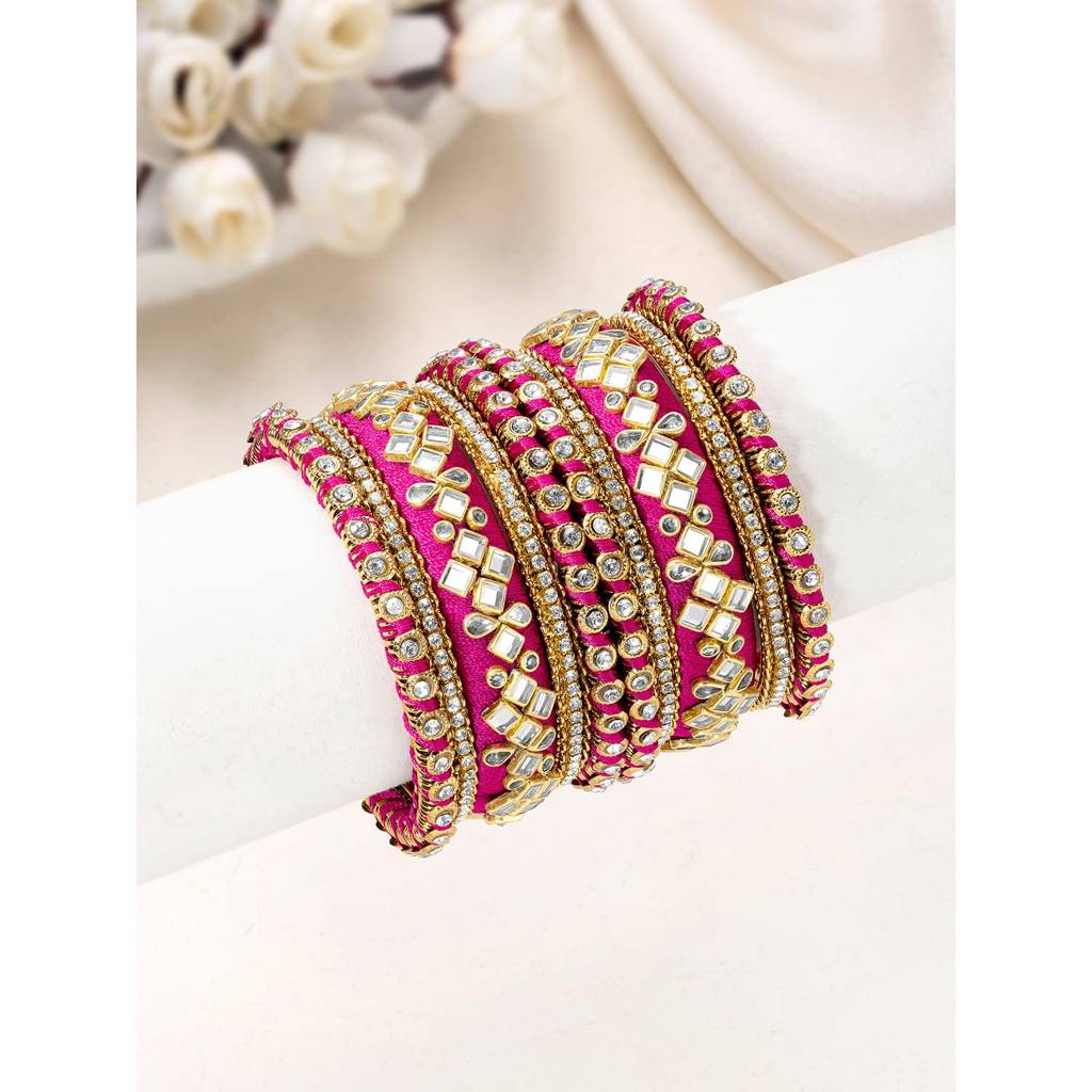 Studded Traditional Chuda Bangle Set For Women : PF51B105RPW