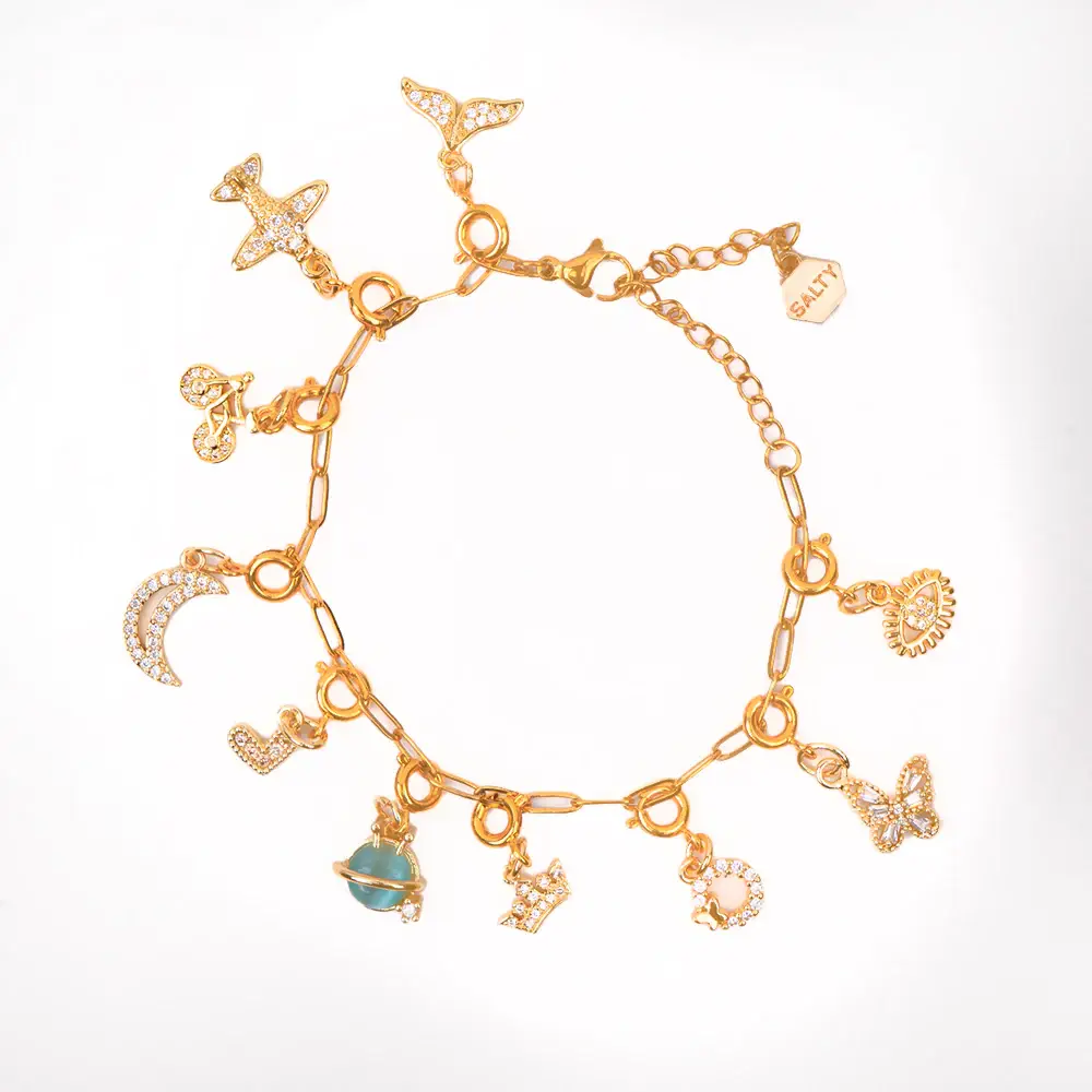 Personalized Charm Bracelet : BS14756-G
